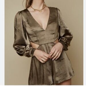 NWT Blue Blush Olive green dressy romper